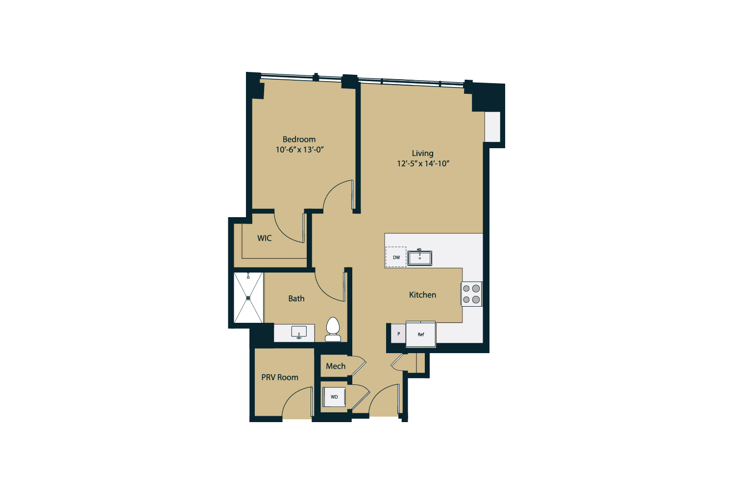 Floor plan layout diagram for A6